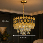 PIERREFONDS Elegance Lampadario di cristallo 8x E14, diametro 48,5 cm, oro lucido, altezza regolabile - 01_CC8942-500.png