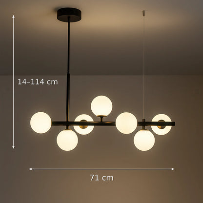 Lampadario moderno LOFT Pavilion, 7x G9, nero, metallo, altezza regolabile - 01_LC800-7BK.png