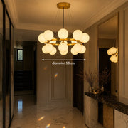 Lampadario da camera LOFT, 15x G9, oro bianco, metallo, altezza regolabile, moderno - 01_LC802-15GD.png
