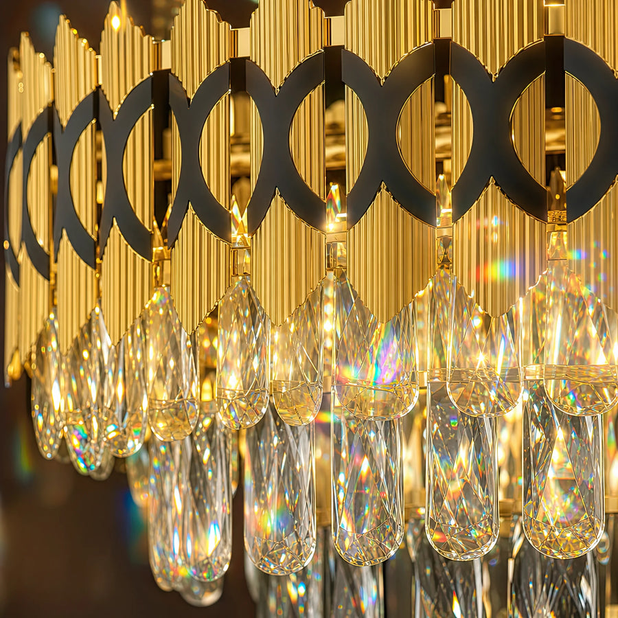 PIERREFONDS Elegance Lampadario di cristallo 8x E14, diametro 48,5 cm, oro lucido, altezza regolabile - 02_CC8942-500.png