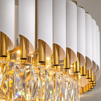 Lampadario di cristallo VERSAILLES Elegance 8x E14, diametro 50 cm, oro lucido e bianco, altezza regolabile - 02_CC900-500WH.png