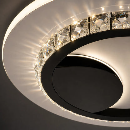 Lampadario LED in cristallo ARIELLA 39W, Rotondo, Luce Fredda/Calda/Neutra, Nero - 02_LL602BK.png