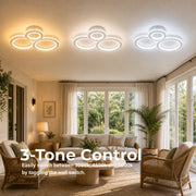 Lampadario LED con telecomando e cristallo NOVA ROTONDA RGB 75W, 3 Cerchi, Luce Fredda/Calda/Neutra, Dimmerabile, Bianco - 02_LT073-3WH.png
