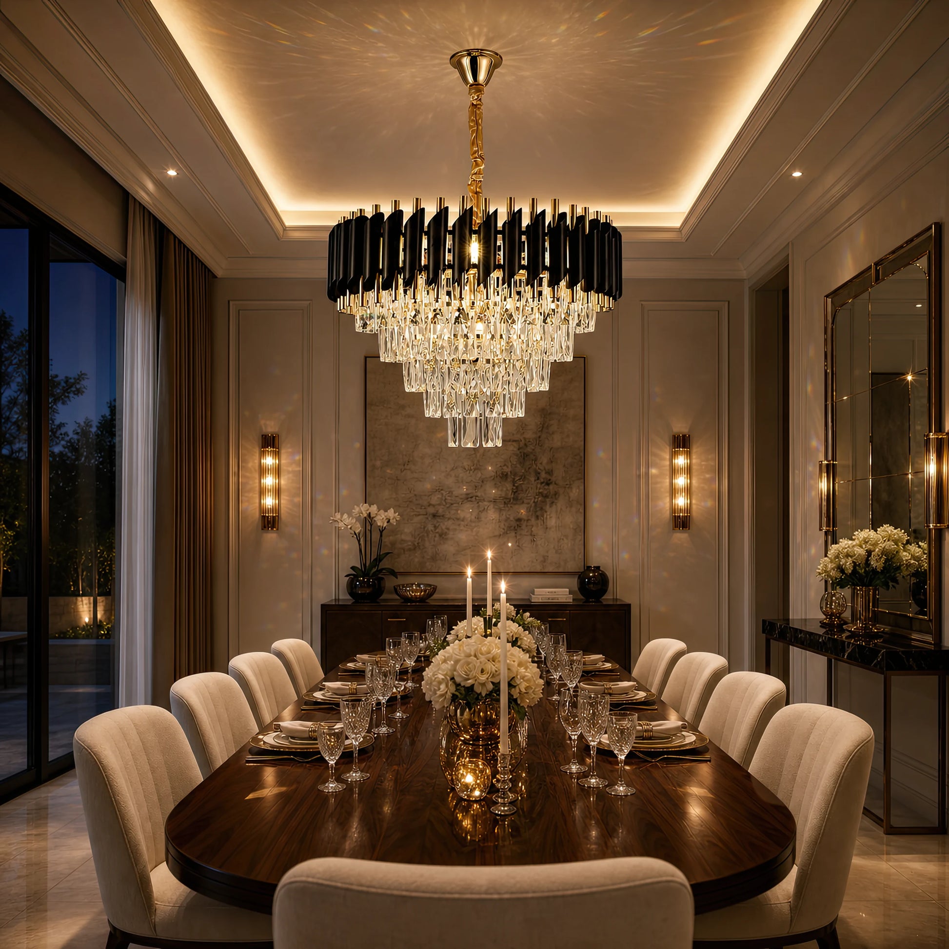 Lampadario di cristallo VERSAILLES Eleganza 8x E14, diametro 50 cm, oro, altezza regolabile - 03_CC900-500GD.png