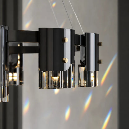 Lampadario moderno, Valmontreux Largo, 8xG9, diametro 80 cm, cristalli neri e grigi, altezza regolabile, metallo e cristallo - 03_CM360-800BK.png