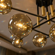 Lampadario Morena, 8xE27, Oro Nero, Metallo - 04_LC807-8.png