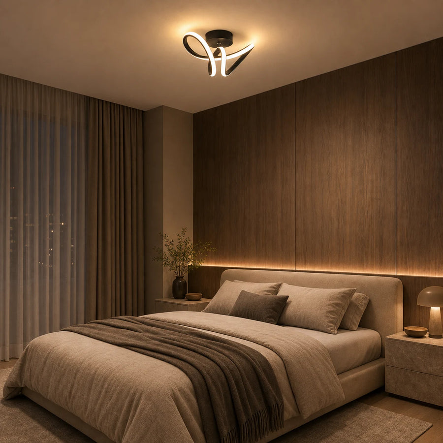 Lampadario LED VERTEX Pulse, 13W, Ondulato, Luce fredda/calda/neutra, Nero - 04_LL562BK.png