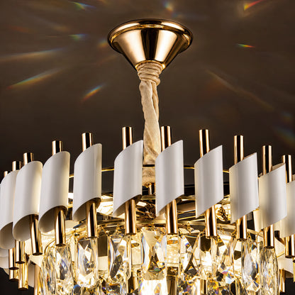 Lampadario in Cristallo VERSAILLES Nobile 5xE14, Diametro 40cm, Oro Lucido e Bianco - 05_CC900-400WH.png