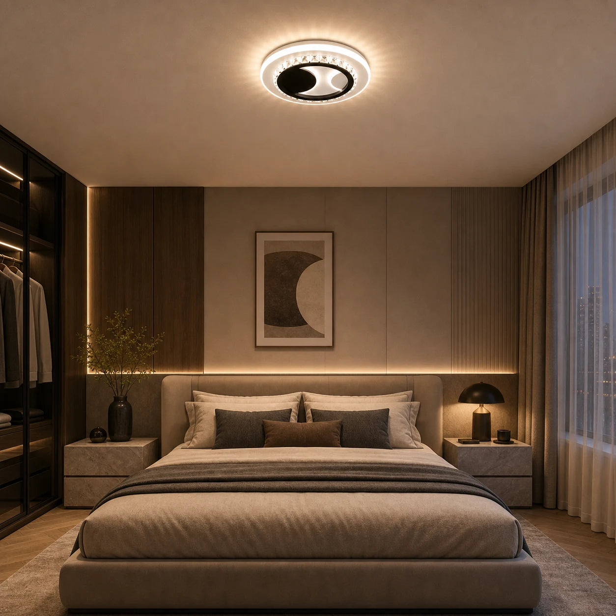 Lampadario LED in cristallo ARIELLA 39W, Rotondo, Luce Fredda/Calda/Neutra, Nero - 05_LL602BK.png