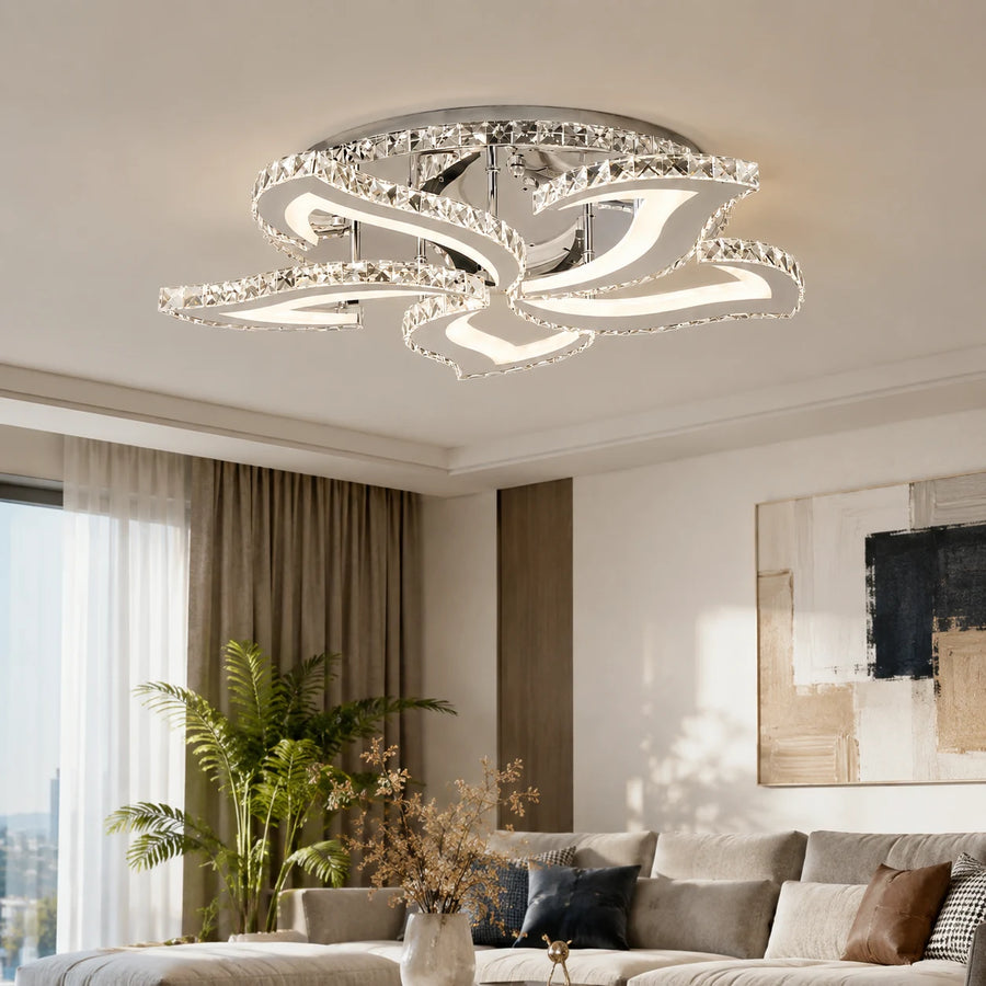Lampadario LED con telecomando e cristallo Alejandro RGB 88W, 5 Fiori, Luce Fredda/Calda/Neutra, Dimmerabile, Cromo Lucido - 05_LT071-5.png