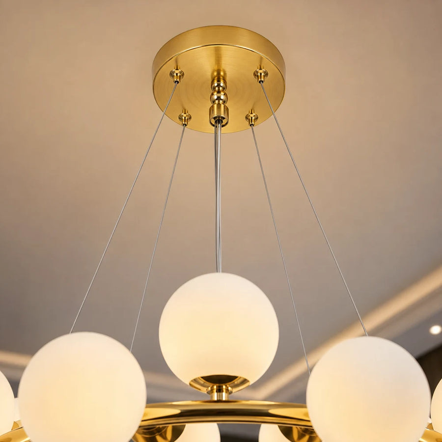 Lampadario da camera LOFT, 25x G9, Oro bianco, Metallo, Altezza regolabile, Moderno - 04_LC802-25GD.png
