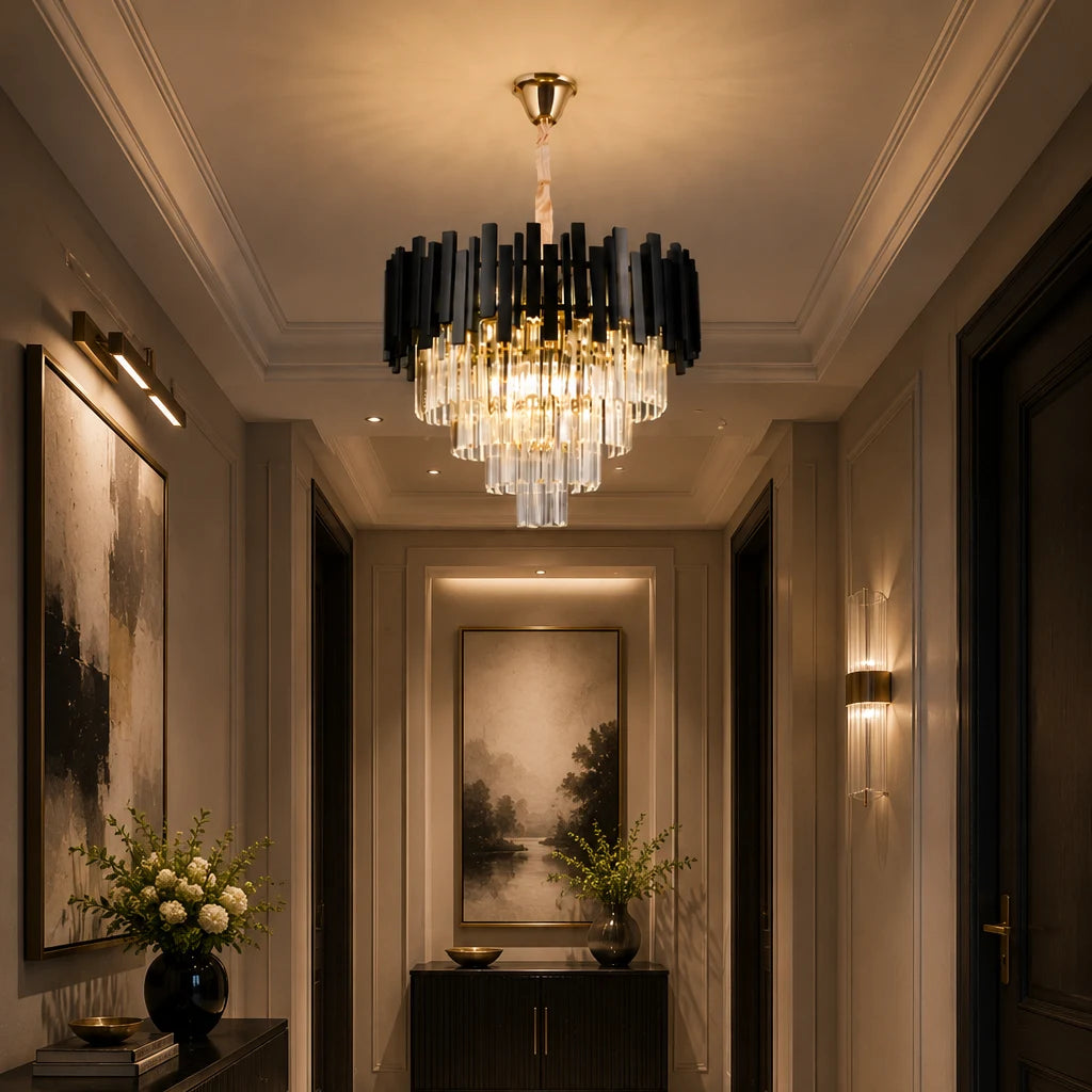 BLOIS Lampadario in cristallo Eleganza 8xE14, diametro 50 cm, nero, altezza regolabile - 06_CC110:500BK.png