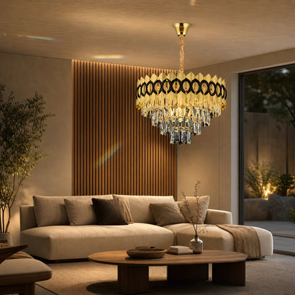 PIERREFONDS Elegance Lampadario di cristallo 8x E14, diametro 48,5 cm, oro lucido, altezza regolabile - 06_CC8942-500.png