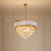 Lampadario di cristallo VERSAILLES Elegance 8x E14, diametro 50 cm, oro lucido e bianco, altezza regolabile - 06_CC900-500WH.png