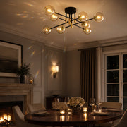 Lampadario Morena, 8xE27, Oro Nero, Metallo - 06_LC807-8.png