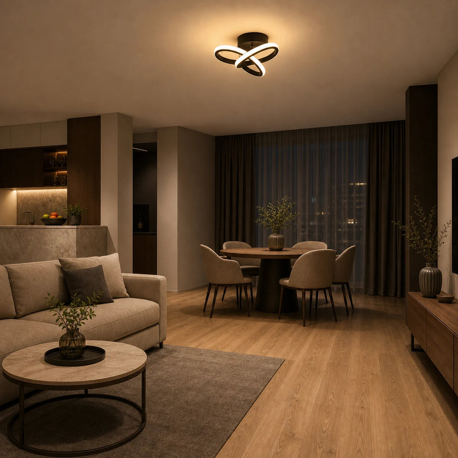 Lampadario LED VERTEX Infinitum 13W, Luce Fredda/Calda/Neutra, Nero - 06_LL563BK.png