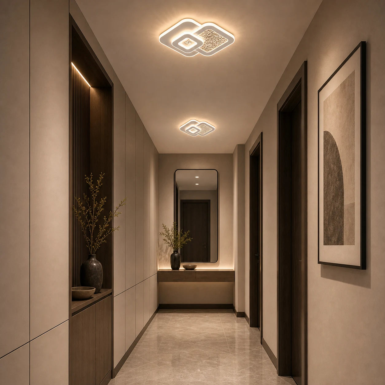 KOMPACTO Lampadario LED 56W, 3 quadrati, Luce fredda/calda/neutra, Bianco - 06_LL646-300P.png