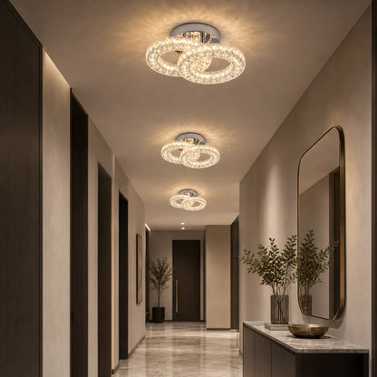 Lampadario a LED e cristallo ZABINA 25W, 2 Cerchi, Luce Fredda/Calda/Neutra, Cromo Lucido - 06_LT062CR.png