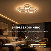 Lampadario LED con telecomando e cristallo NOVA ROTONDA RGB 75W, 3 Cerchi, Luce Fredda/Calda/Neutra, Dimmerabile, Bianco - 06_LT073-3WH.png