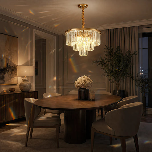 Lampadario di cristallo CHAMBORD Petito 3xE14, Diametro 28 cm, Oro opaco - 07_CC930-300GD.png