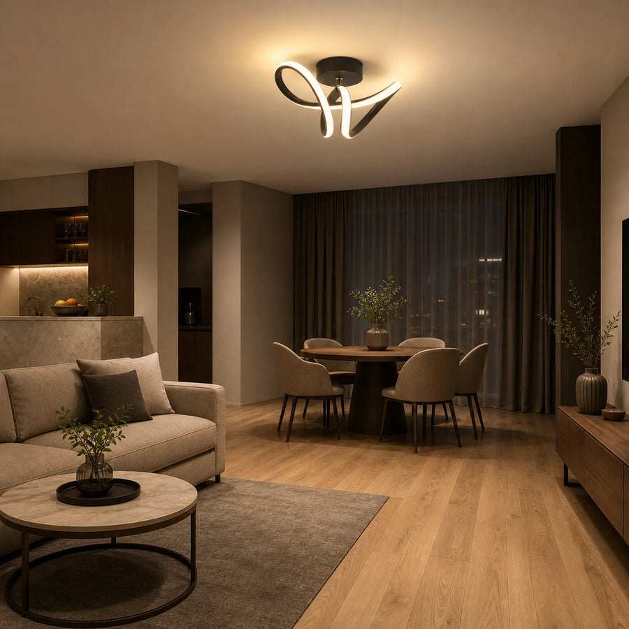 Lampadario LED VERTEX Pulse, 13W, Ondulato, Luce fredda/calda/neutra, Nero - 07_LL562BK.png