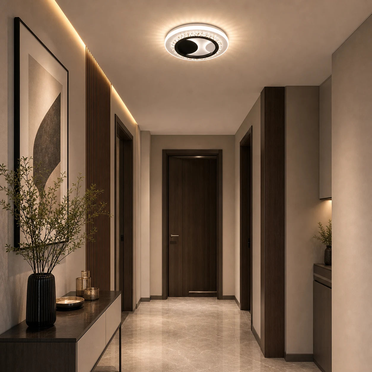 Lampadario LED in cristallo ARIELLA 39W, Rotondo, Luce Fredda/Calda/Neutra, Nero - 07_LL602BK.png