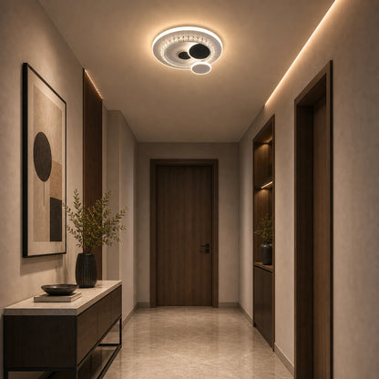Lampadario LED con cristallo HELIOX, 37W, 4 Cerchi, Luce Fredda/Calda/Neutra, Nero - 07_LL653-300BK.png