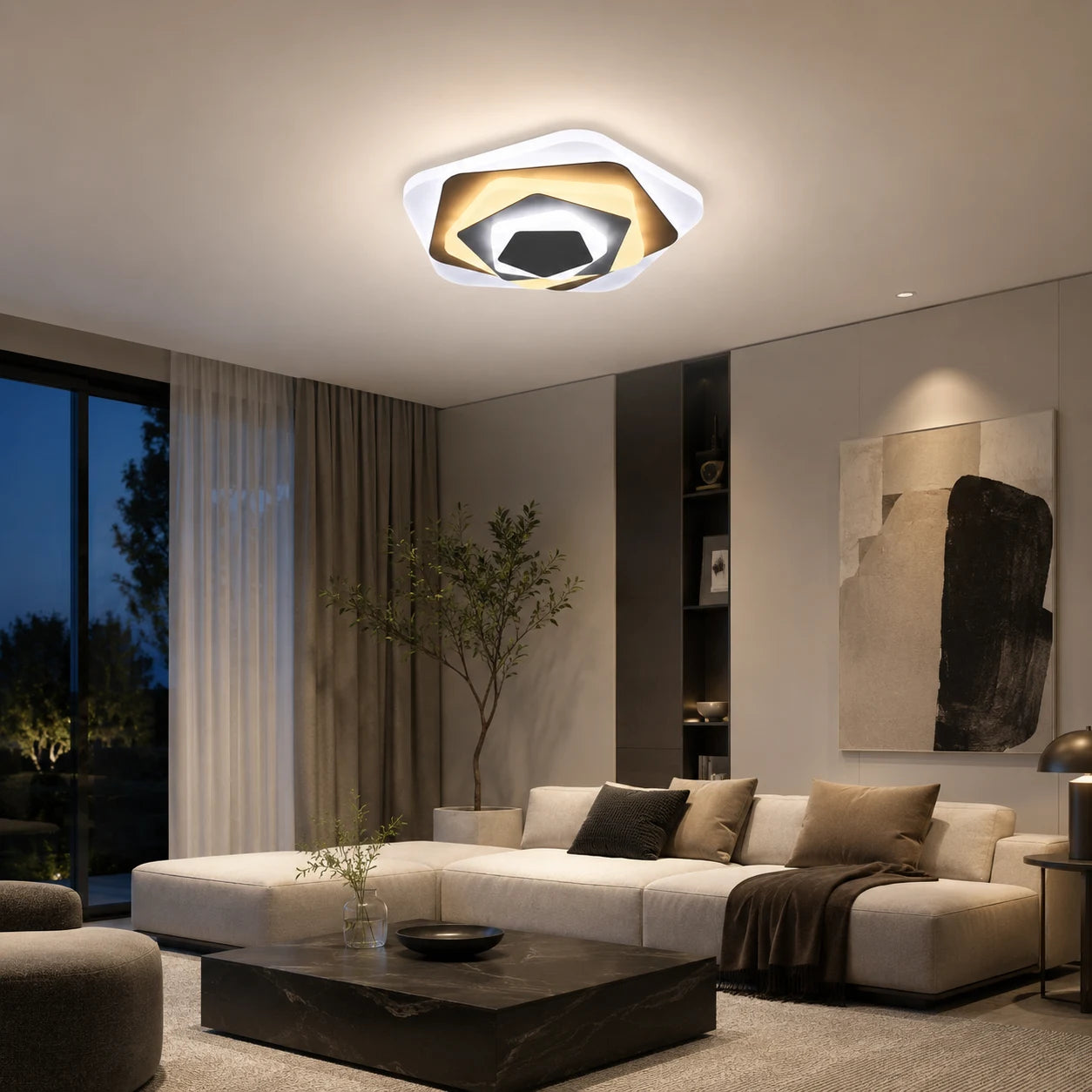 Lampadario LED SIENA 40W, Diametro 23cm, Luce Fredda/Calda/Neutra, Bianco - 07_LL660WH.png