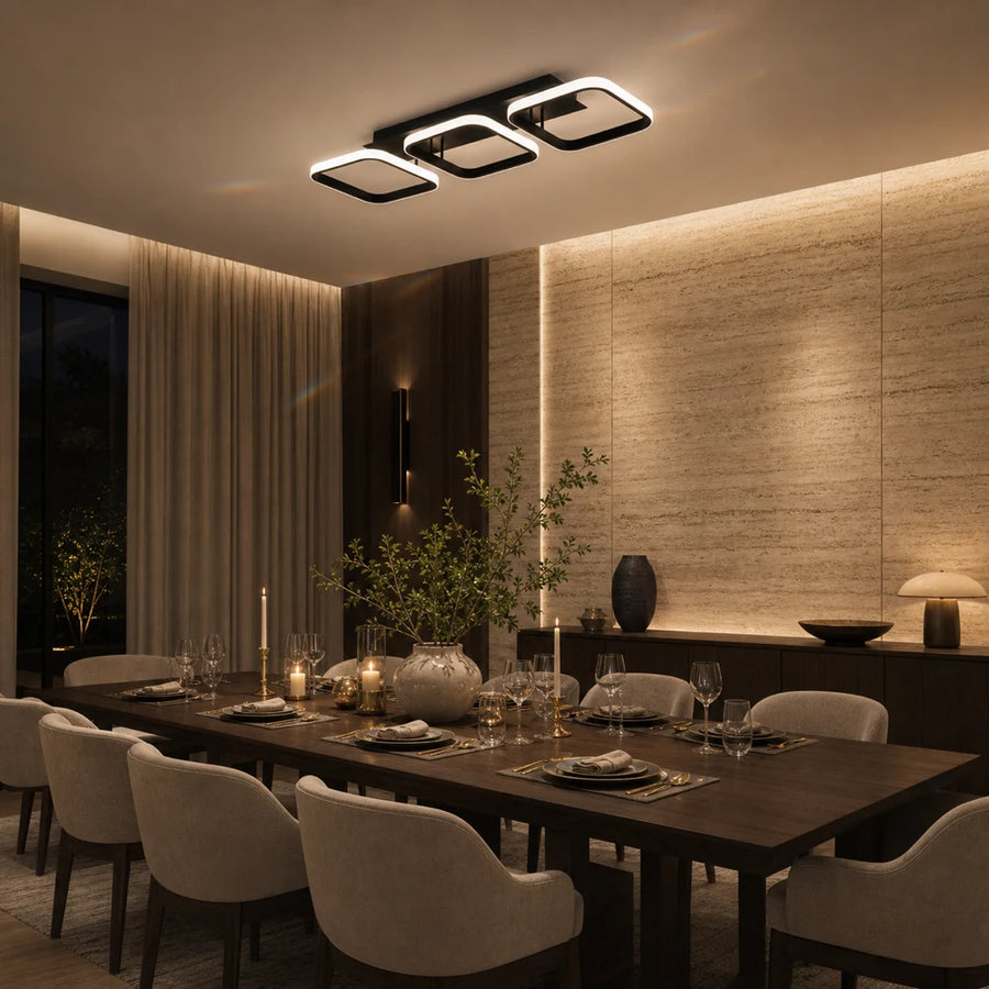 Lampadario LED VERTEX 34W, 3 quadrati, Lineare, Luce Fredda/Calda/Neutra, Nero - 07_LL770-3BK.png