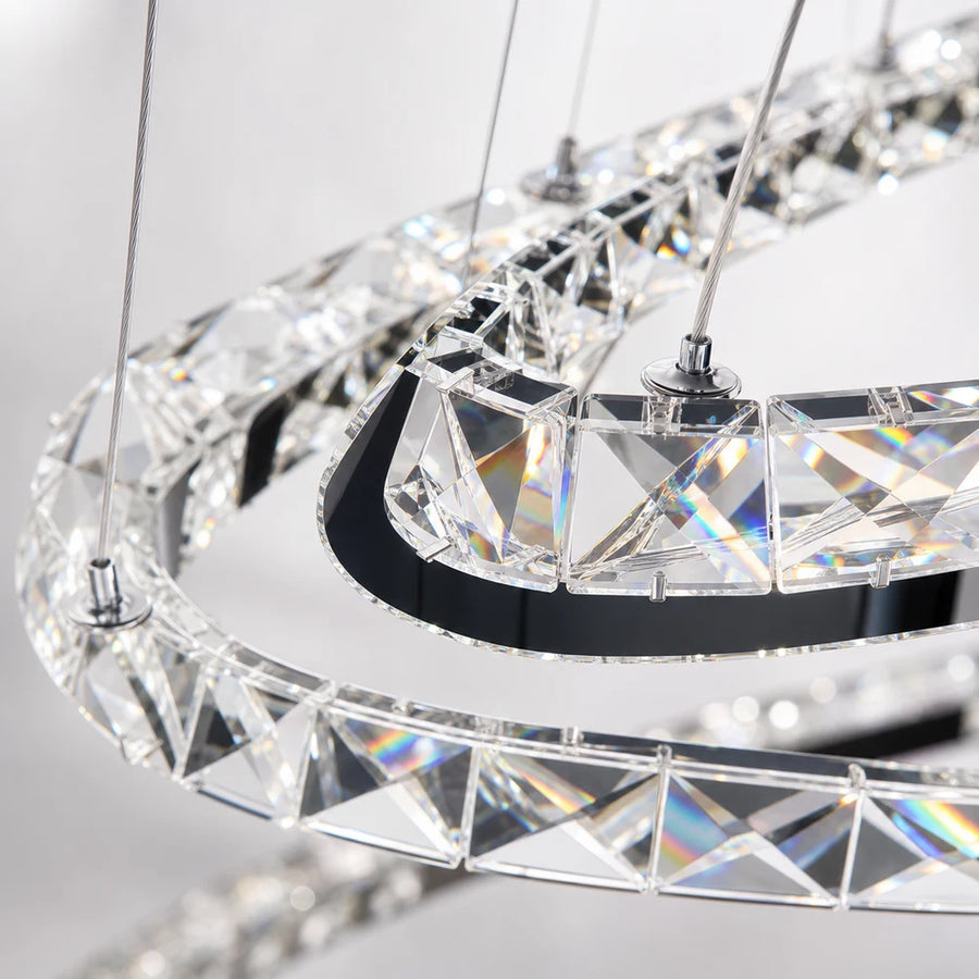 Lampadario LED a sospensione con telecomando e cristallo PRISM LUMINIS 79W, 3 Cerchi, Luce Fredda/Calda/Neutra, Dimmerabile, Cromo, Altezza Regolabile - 07_LT029.png