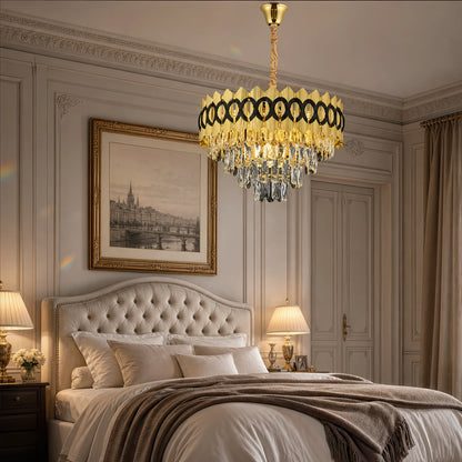 PIERREFONDS Elegance Lampadario di cristallo 8x E14, diametro 48,5 cm, oro lucido, altezza regolabile - 08_CC8942-500.png