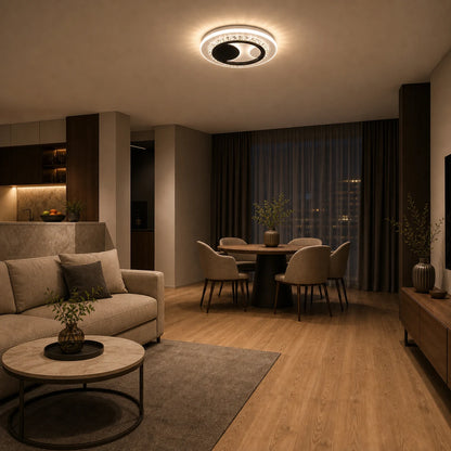 Lampadario LED in cristallo ARIELLA 39W, Rotondo, Luce Fredda/Calda/Neutra, Nero - 08_LL602BK.png