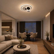 Lampadario LED con cristallo HELIOX, 37W, 4 Cerchi, Luce Fredda/Calda/Neutra, Nero - 08_LL653-300BK.png