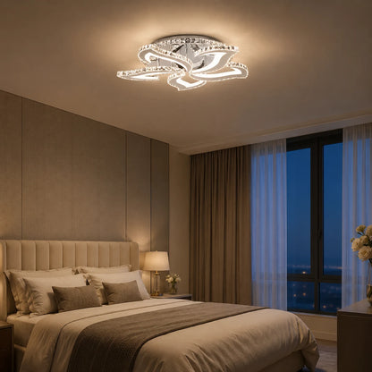 Lampadario LED con telecomando e cristallo Alejandro RGB 88W, 5 Fiori, Luce Fredda/Calda/Neutra, Dimmerabile, Cromo Lucido - 08_LT071-5.png