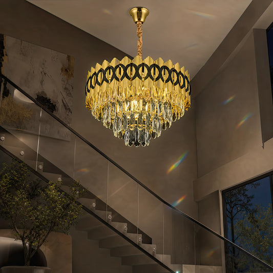 PIERREFONDS Elegance Lampadario di cristallo 8x E14, diametro 48,5 cm, oro lucido, altezza regolabile - 09_CC8942-500.png
