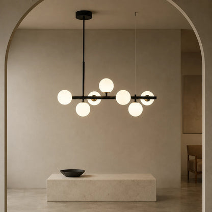 Lampadario moderno LOFT Pavilion, 7x G9, Nero, Metallo, Altezza regolabile - 09_LC800-7BK.png