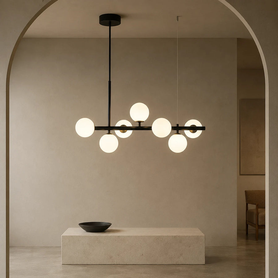 Lampadario moderno LOFT Pavilion, 7x G9, Nero, Metallo, Altezza regolabile - 09_LC800-7BK.png