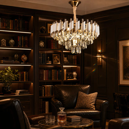 Lampadario in Cristallo VERSAILLES Nobile 5xE14, Diametro 40cm, Oro Lucido e Bianco - 10_CC900-400WH.png