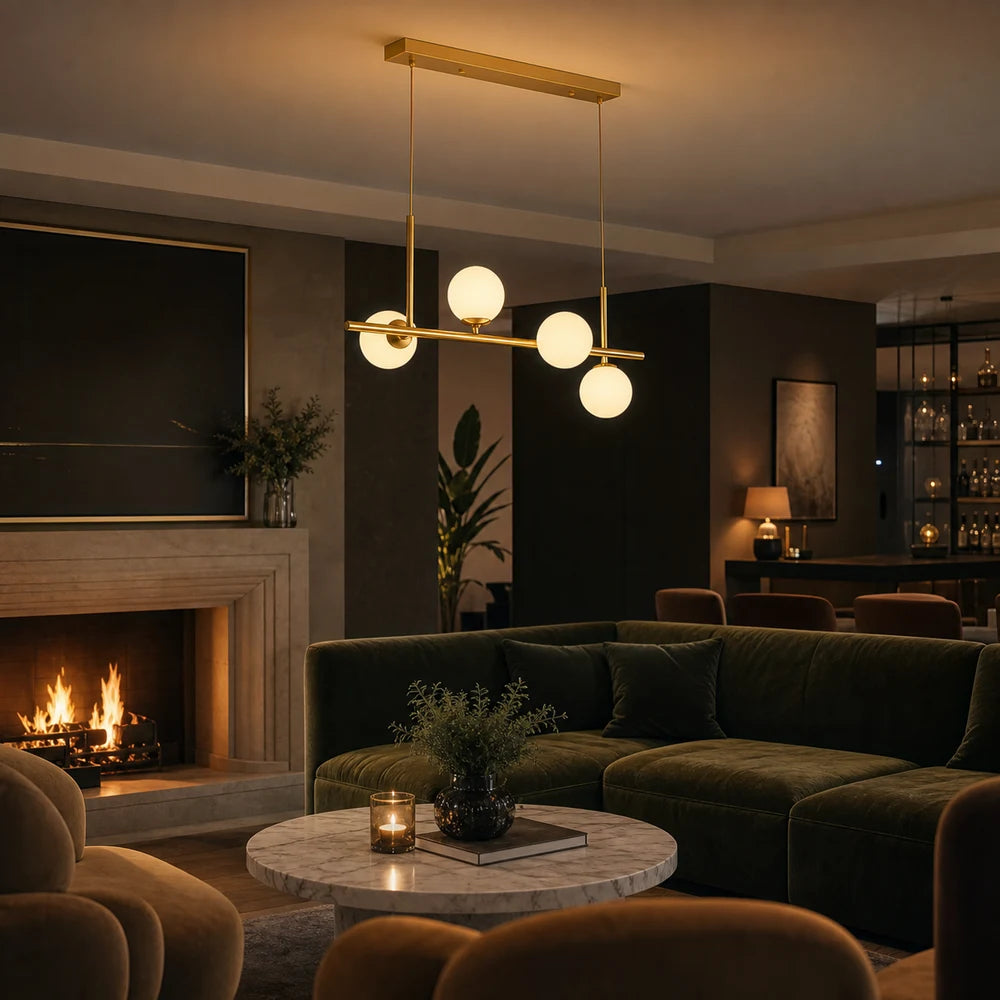 Lampadario moderno LOFT Pavilion, 4x G9, oro, metallo, altezza regolabile - 10_LC800-4GD.png