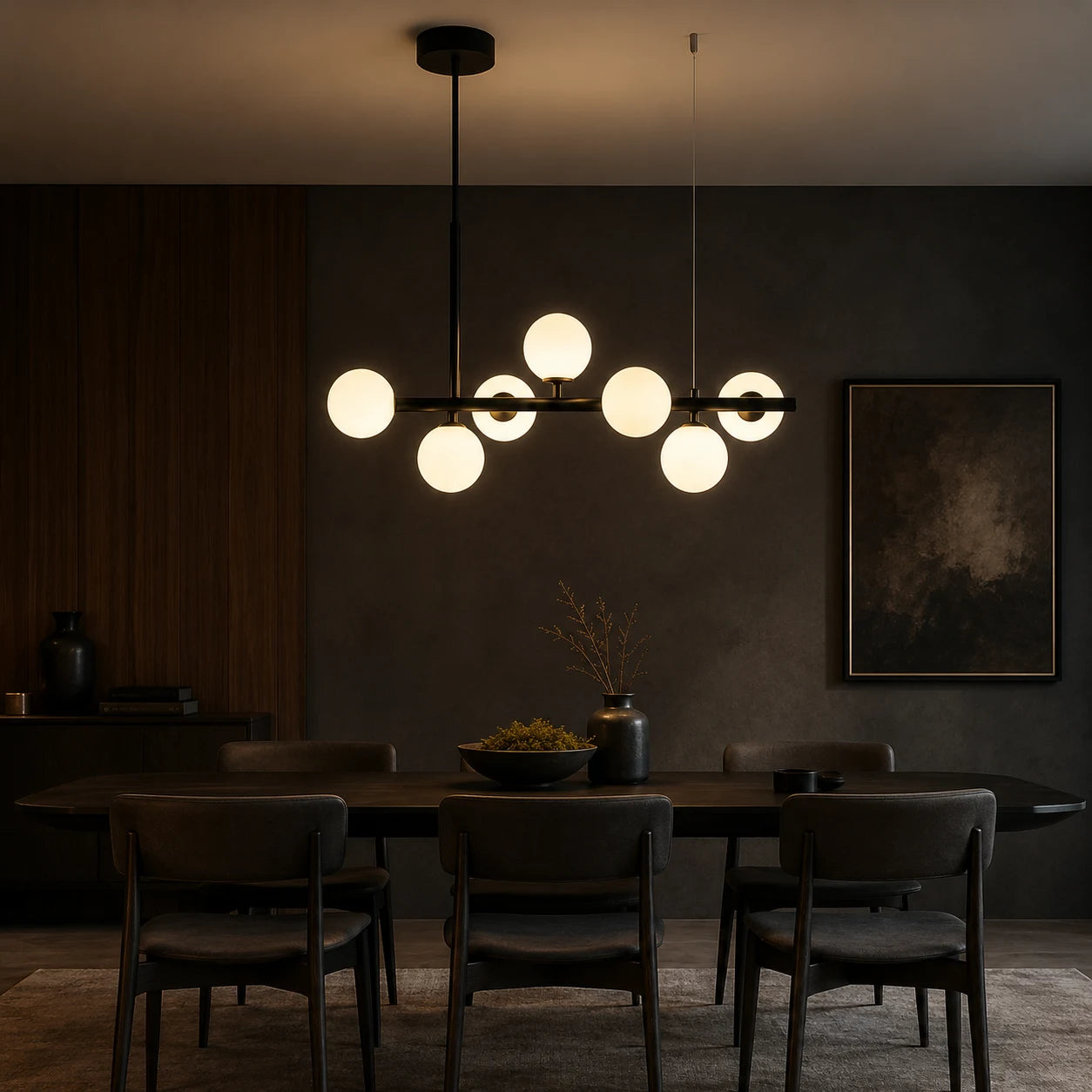 Lampadario moderno LOFT Pavilion, 7x G9, Nero, Metallo, Altezza regolabile - 10_LC800-7BK.png