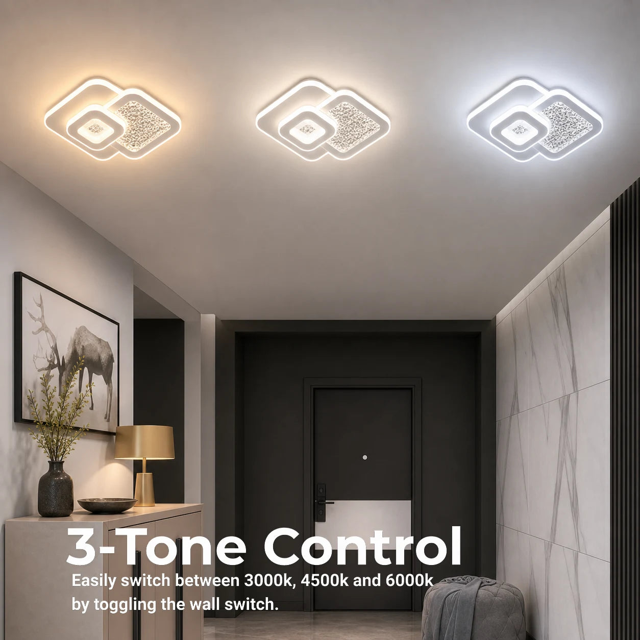 Lampadario LED KOMPACTO 56W, 3 quadrati, luce Fredda/Calda/Neutra, Bianco - 10_LL646-300P.png