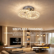 Lampadario a LED e cristallo ZABINA 25W, 2 Cerchi, Luce Fredda/Calda/Neutra, Cromo Lucido - 10_LT062CR.png