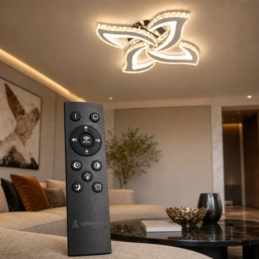 Lustra LED Alejandro cu Telecomanda, 71W, 4 Flori, Lumina Dimabila Rece/Calda/Neutra, Crom - 10_LT071-4CH.png