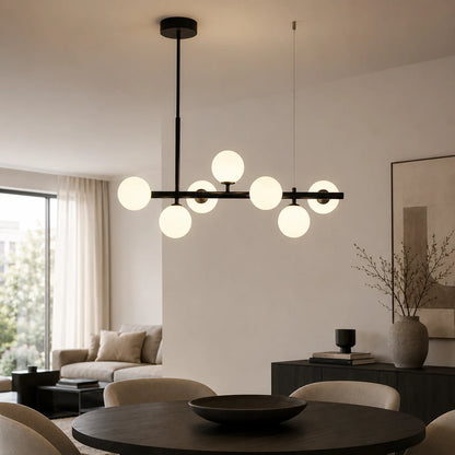 Lampadario moderno a lampadina LOFT Pavilion, 7x G9, nero, metallo, altezza regolabile - 11_LC800-7BK.png