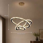 Lampadario LED a sospensione con telecomando e cristallo PRISM LUMINIS 79W, 3 Cerchi, Luce Fredda/Calda/Neutra, Dimmerabile, Cromo, Altezza Regolabile - 11_LT029.png