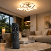 Lampadario LED con telecomando e cristallo Alejandro RGB 88W, 5 Fiori, Luce Fredda/Calda/Neutra, Dimmerabile, Cromo Lucido - 12_LT071-5.png