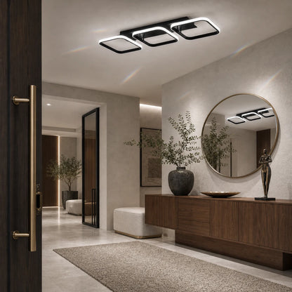 Lampadario LED VERTEX 34W, 3 quadrati, Lineare, Luce fredda/calda/neutra, Nero - 13_LL770-3BK.png