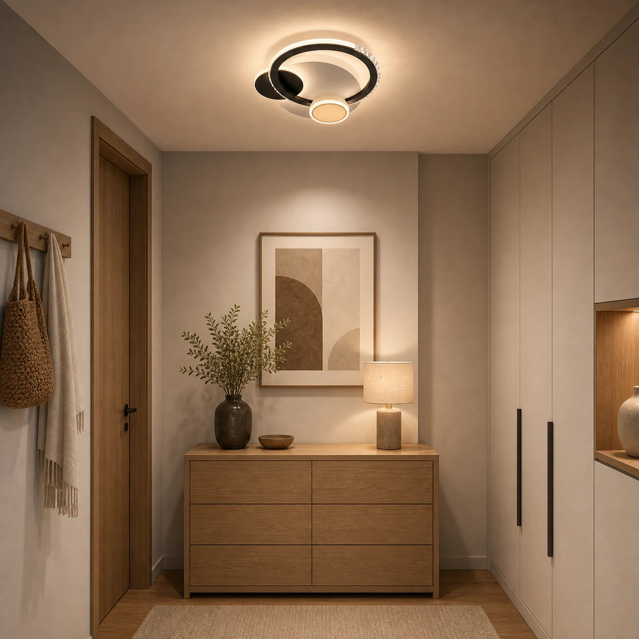 Lampadario LED in cristallo PRISMIQ 45W, 3 Cerchi, Luce Fredda/Calda/Neutra, Nero - 08_LL654-300BK.png