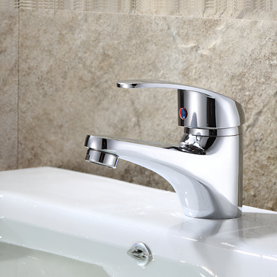 Rubinetto per lavabo, lega, cromo, LV001