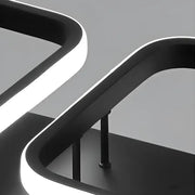 Lampadario LED VERTEX 45W, 4 Quadrati, Lineare, Luce Fredda/Calda/Neutra, Lampadari LED Nero Titolo predefinito Alessandro Design